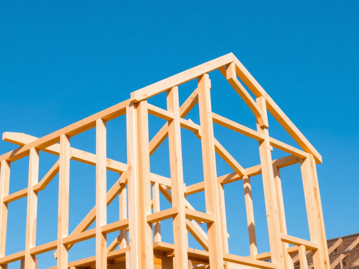 Framing detail on a Bridge General Construction jobsite